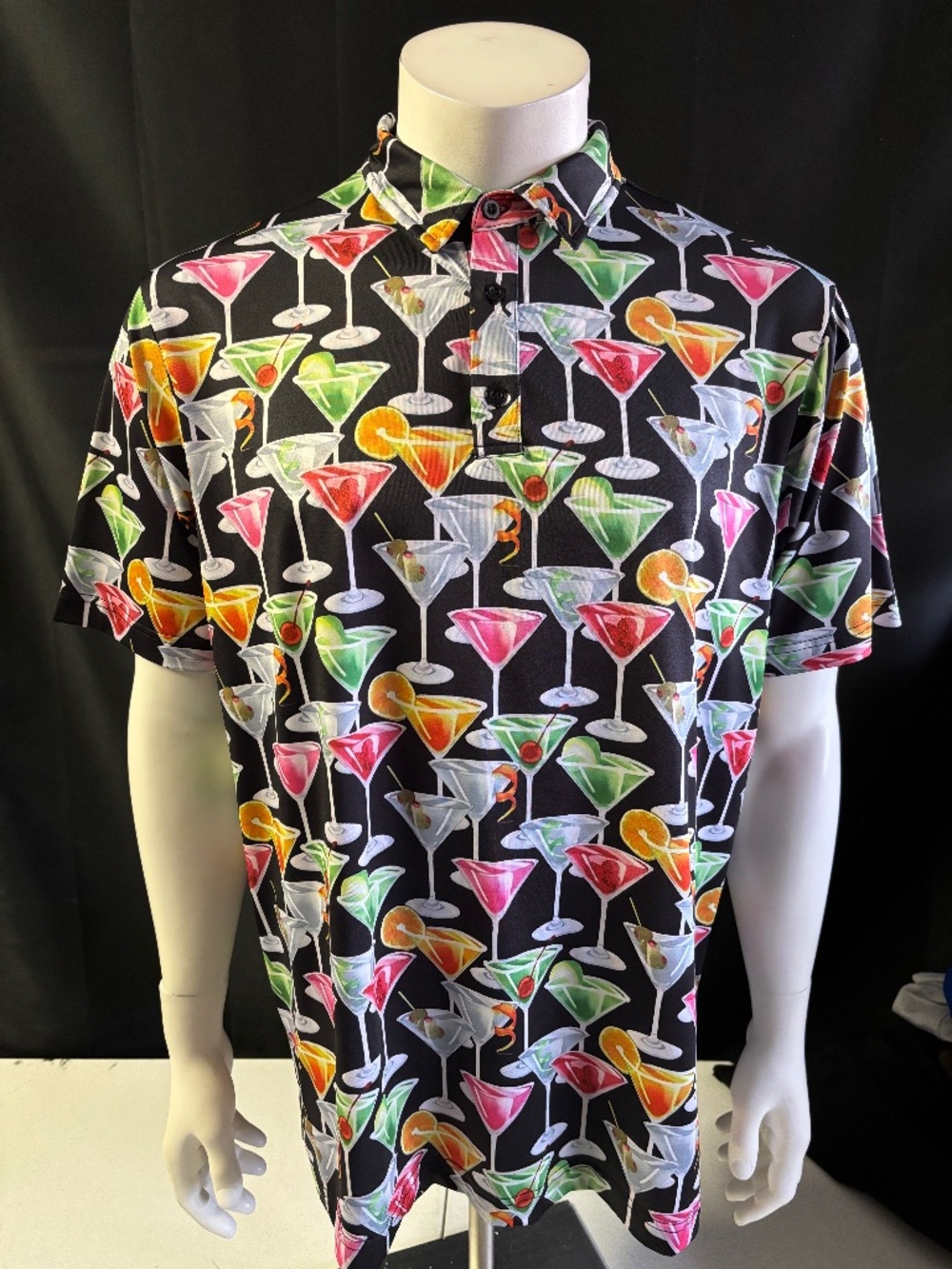 Awesome mens large Kandy Golf Martini golf polo